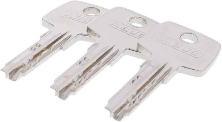 ToniTec Set aus ABUS Türschloss Zylinder EC550 mit 3 Schlüssel, Schliesszylinder gleichschliessend a