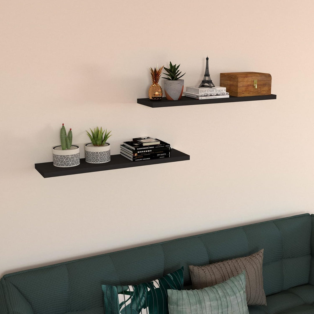 Henor Wandregal FSC® Holzwandregal 80 x 15 x 3 cm. Laden Sie 30 kg. Graphit 80 Graphit 15 Cm, 80 Gra