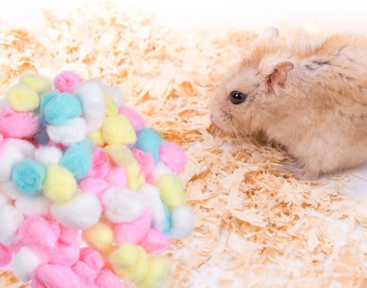 Sosoport Hamster Wattebausch 5Er Pack Bunte Baumwolle FüR Haustierbett Und KäFigfüLlung Warme Winter