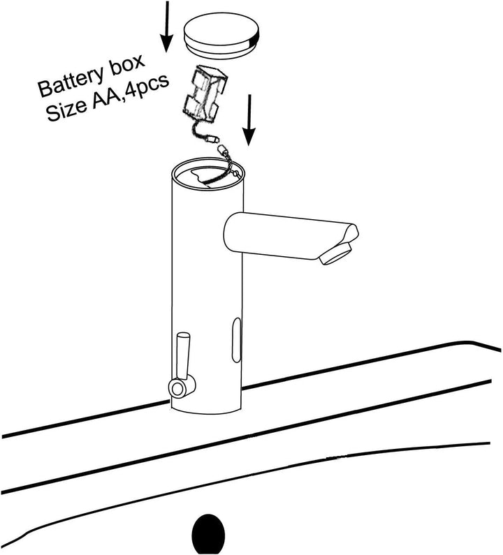 Gangang Infrarot Wasserhahn Bad mit Sensor Automatik Berührungsloser Waschtischarmatur Induktion Bad