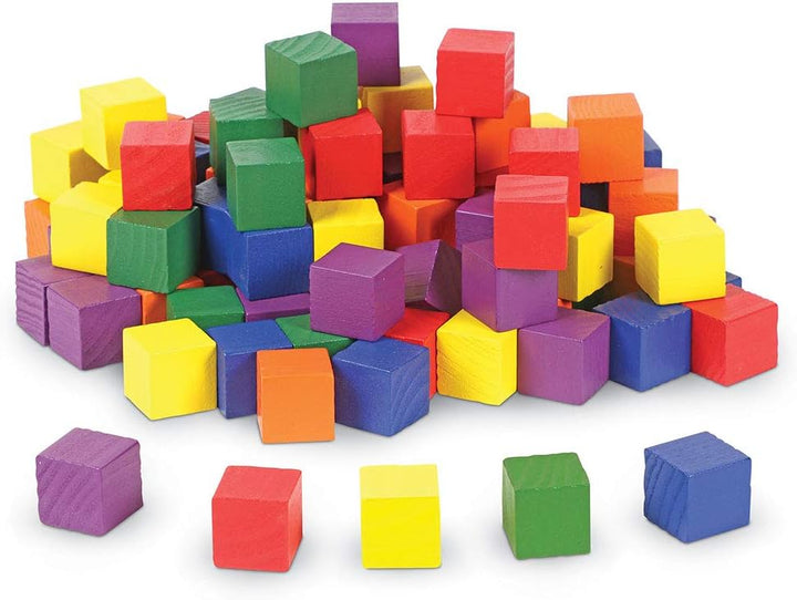 Learning Resources Bunte Holzwürfel 2,5 cm (Set mit 102 Stück)