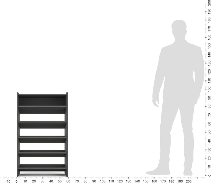 KOMTO Schuhregal Schmal - Schuhablage Flur mit 5 Ebenen Offener Schuhschrank Schuh Organizer Platzsp