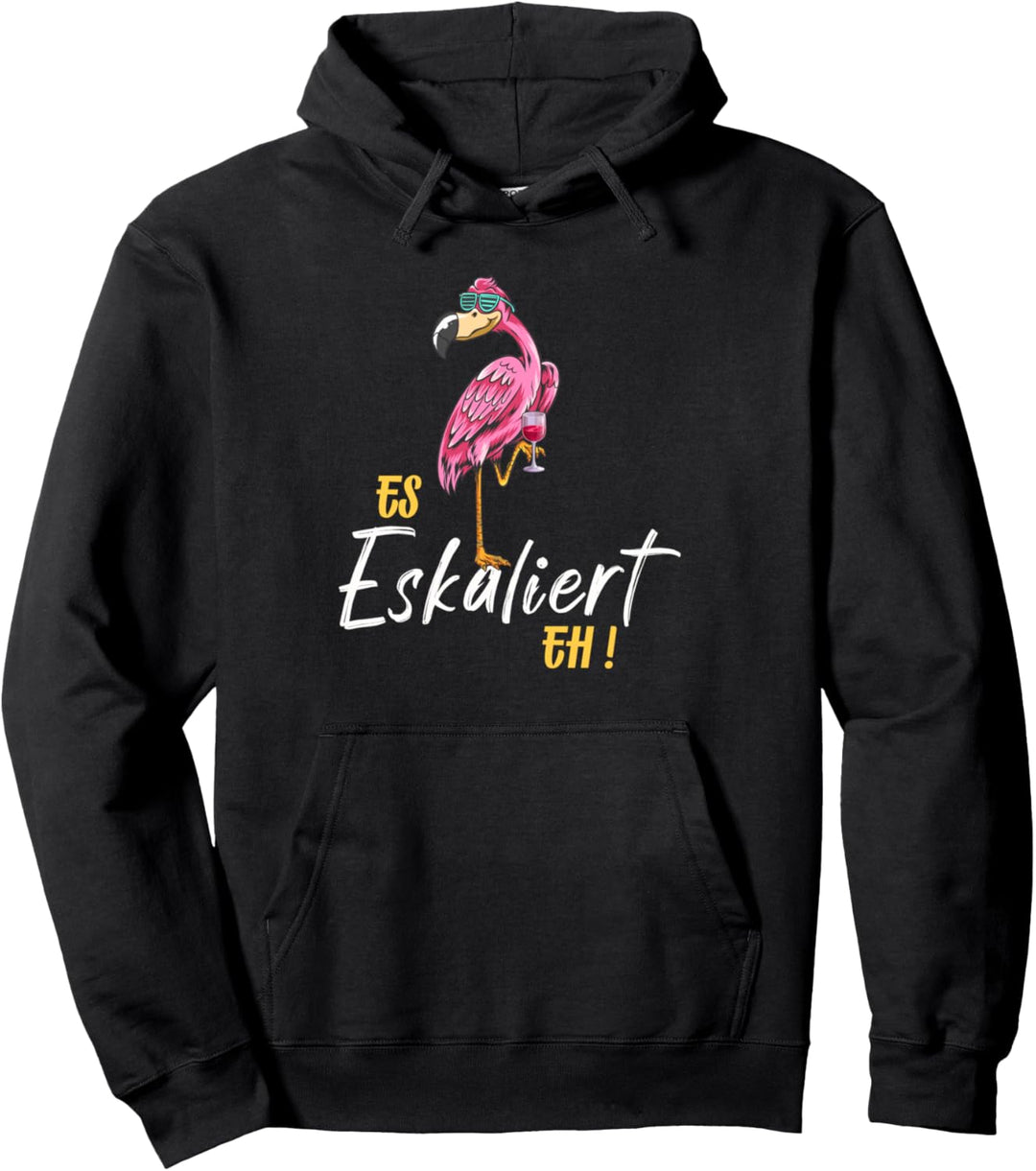 Sauf JGA Sommer Party saufen Fun Flamingo Es Eskaliert Eh Pullover Hoodie