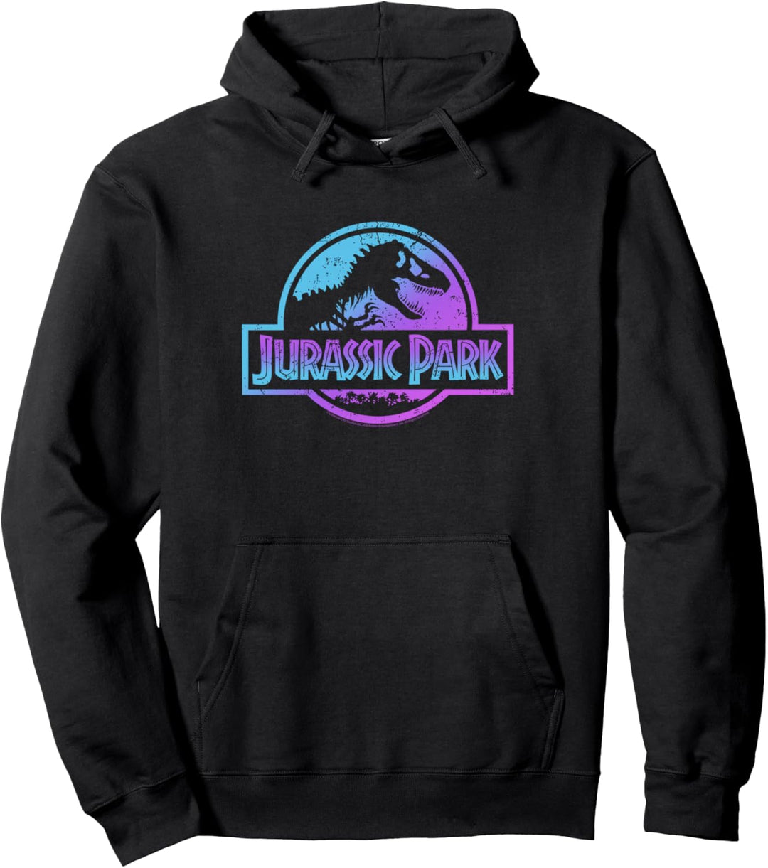 Jurassic Park Pink & Purple Gradient Logo Pullover Hoodie