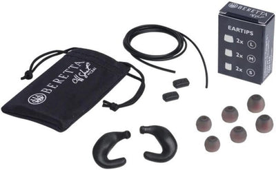 Beretta Silikon Ohrstöpsel Mini Headset E2 passiver Gehörschutz Jagd, Forst, Schiessen (Schwarz), Sc