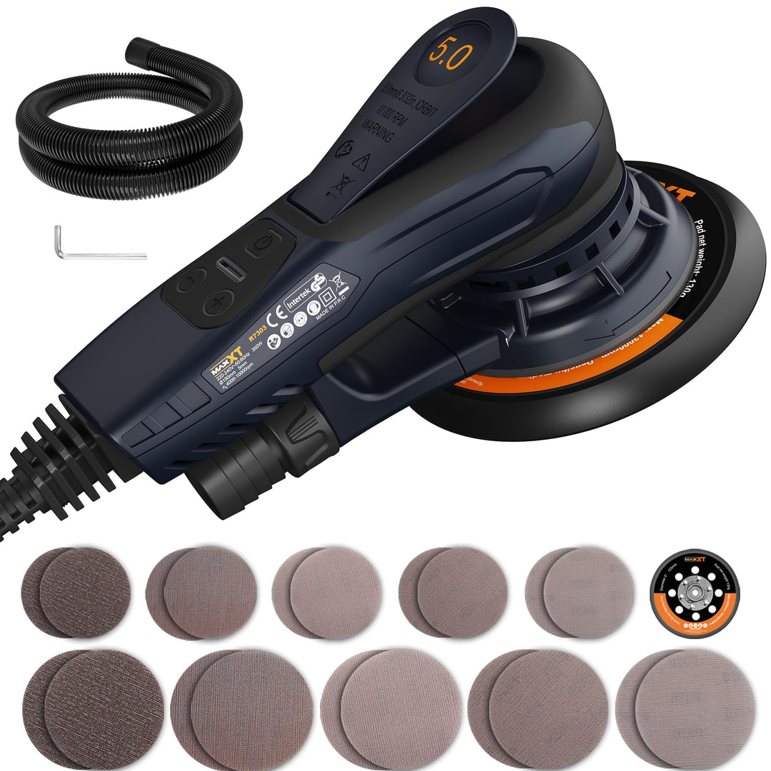Vielseitiger Exzenter Schleifer MAXXT 230V: 125mm & 150mm Backing Pads, Bürstenloser Elektrischer Sc