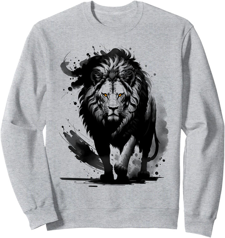 Stilvoller und modischer Löwe als künstlerisches Design Sweatshirt