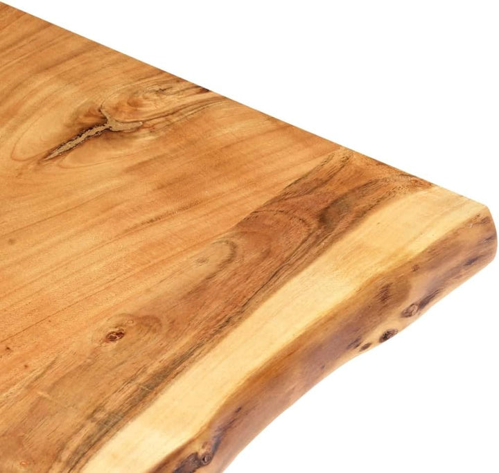 vidaXL Massivholz Tischplatte Baumkante Massivholzplatte Akazie 80x(50-60) x3,8cm 80 x 60 x 3.8 cm,