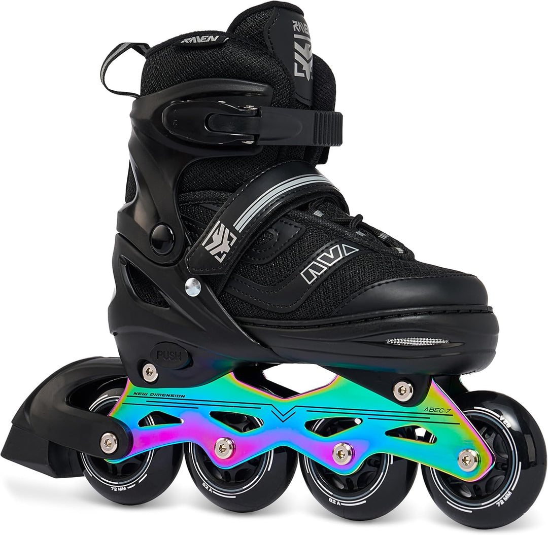 RAVEN Inline Skates Inliner für Kinder und Erwachsene OPTIONAL 2in1 mit Schlittschuhen verstellbar 3