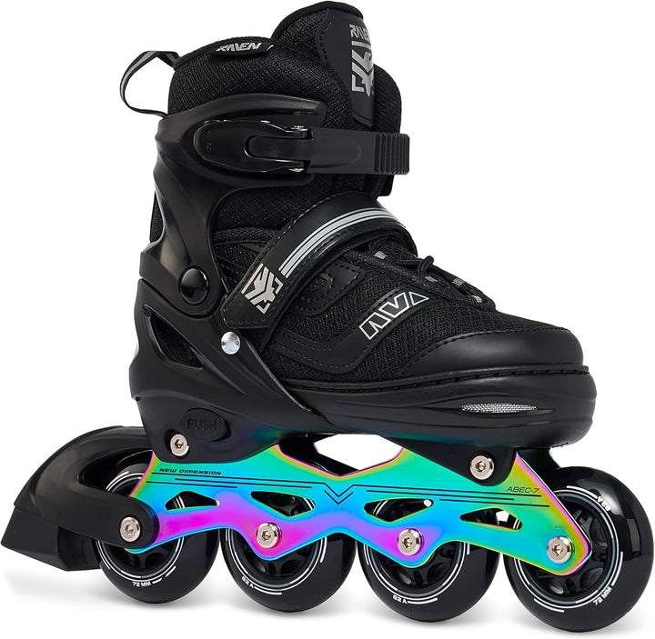 RAVEN Inline Skates Inliner für Kinder und Erwachsene OPTIONAL 2in1 mit Schlittschuhen verstellbar 3