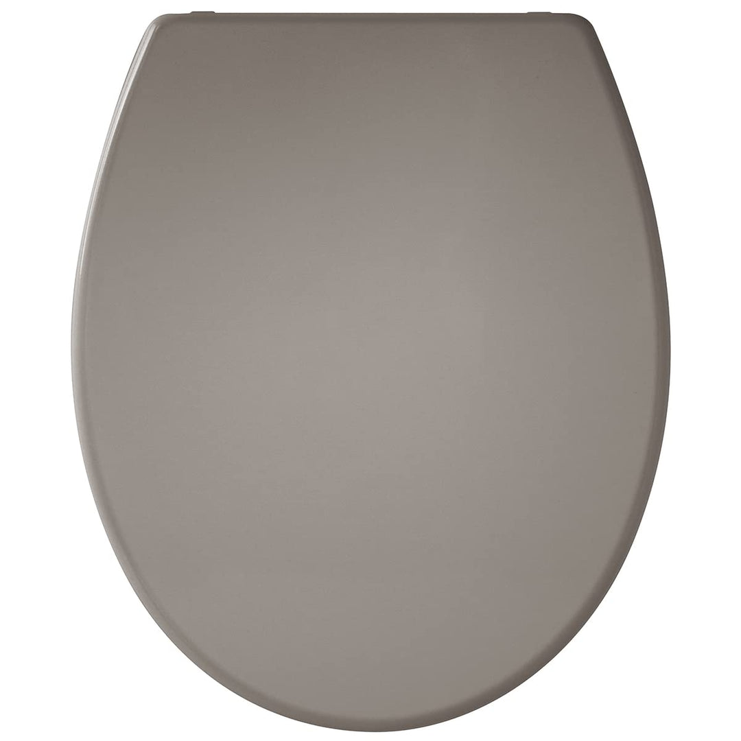Gelco Presto WC-Deckel mit sanftem Schliessmechanismus/Absenkautomatik, Kunststoff taupe, Taupe