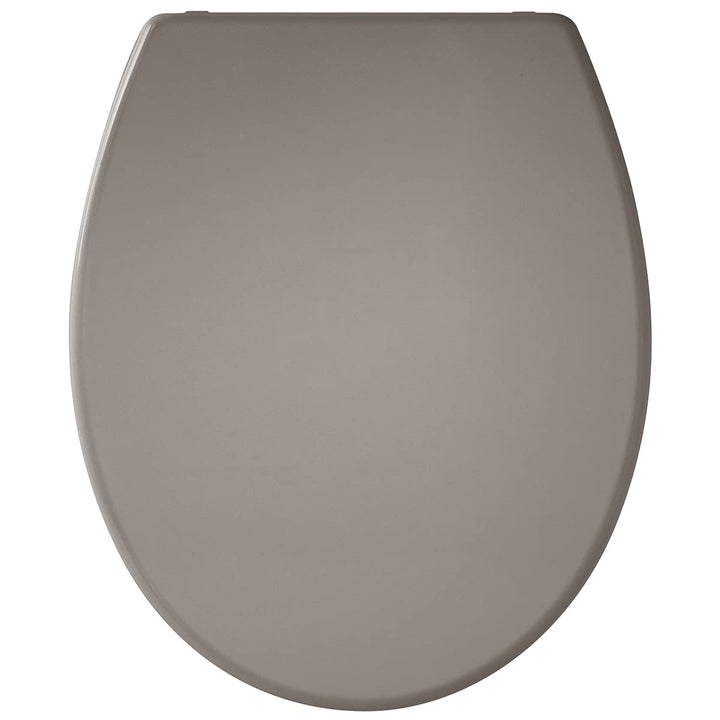 Gelco Presto WC-Deckel mit sanftem Schliessmechanismus/Absenkautomatik, Kunststoff taupe, Taupe