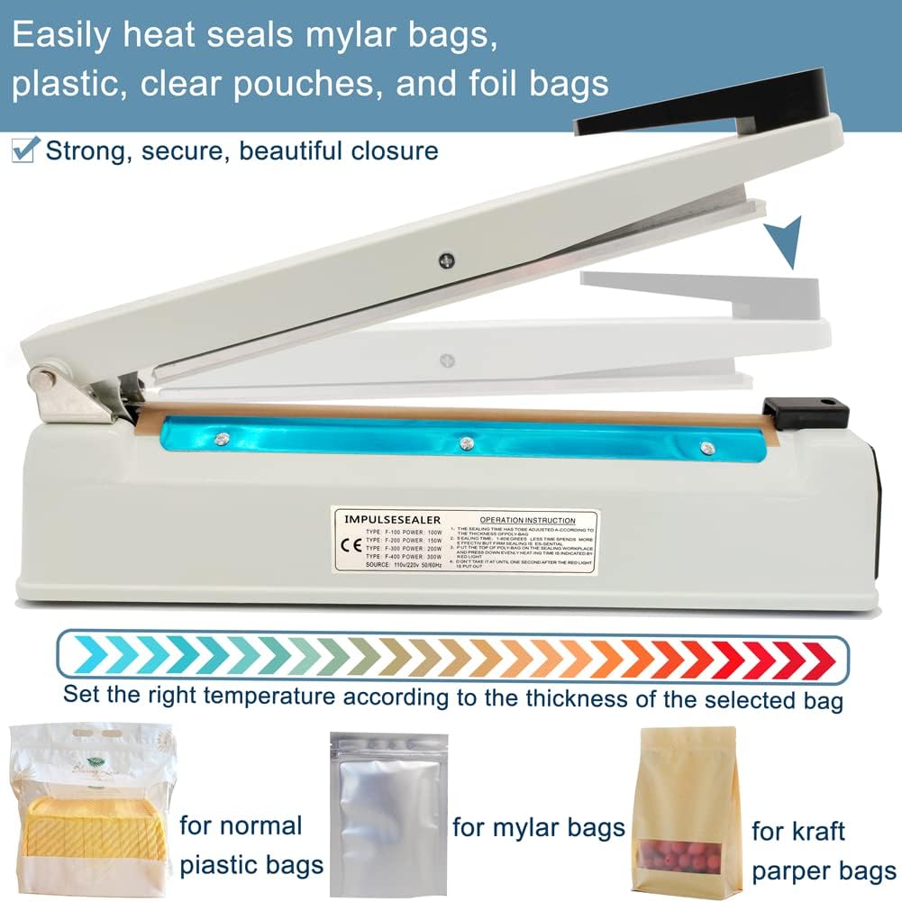 Folienschweissgerät Heisssiegelgerät 300mm Heisssiegelmaschine Eisengehäuse Balkenschweissgerät 5mm