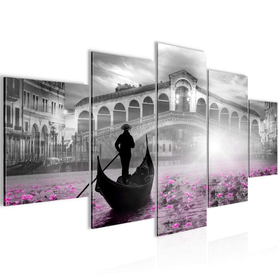 Runa Art Wandbilder Venedig Italien 5 Teilig Bild auf Vlies Leinwand Deko Wohnzimmer Schlafzimmer St