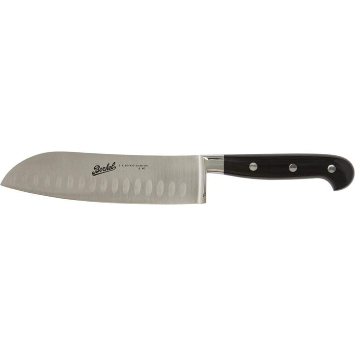 Van Berkel Santoku Knife-ADHOC Serie | Klingenlänge: 18 cm | Griff: Schwarz Glanz|Blisterverpackung,