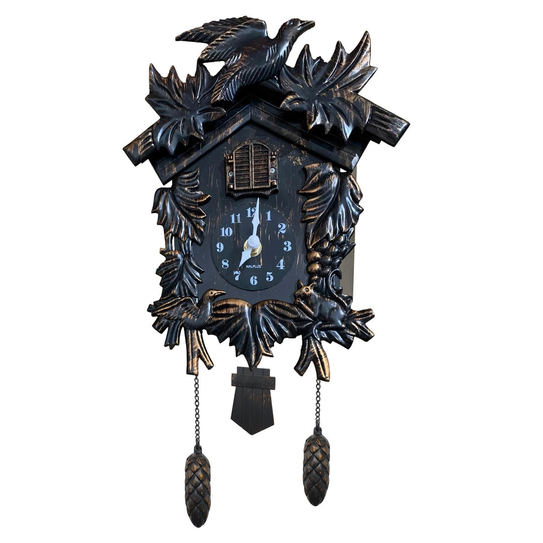 WALPLUS Black Forest Vintage Cuckoo Wanduhr Kuckucksuhr Modern Pendeluhr Kinderwecker Dekoration Jah