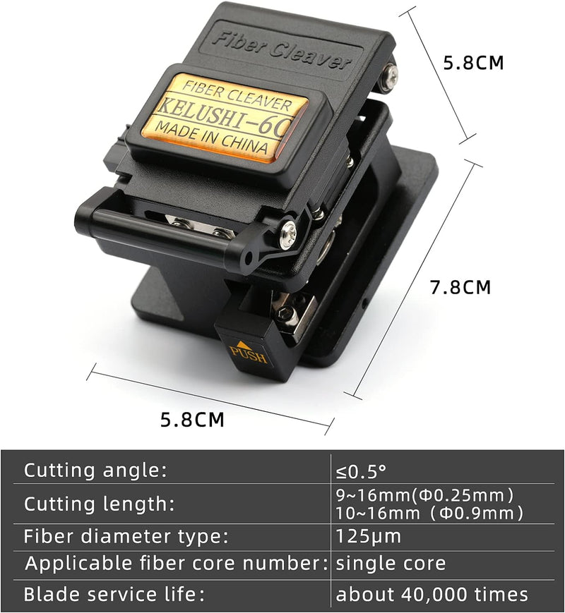 Faserschneider FTTH Glasfaser-Werkzeuge, hohe Präzision, 6C Kabelschneider, Glasfasermesser, Werkzeu