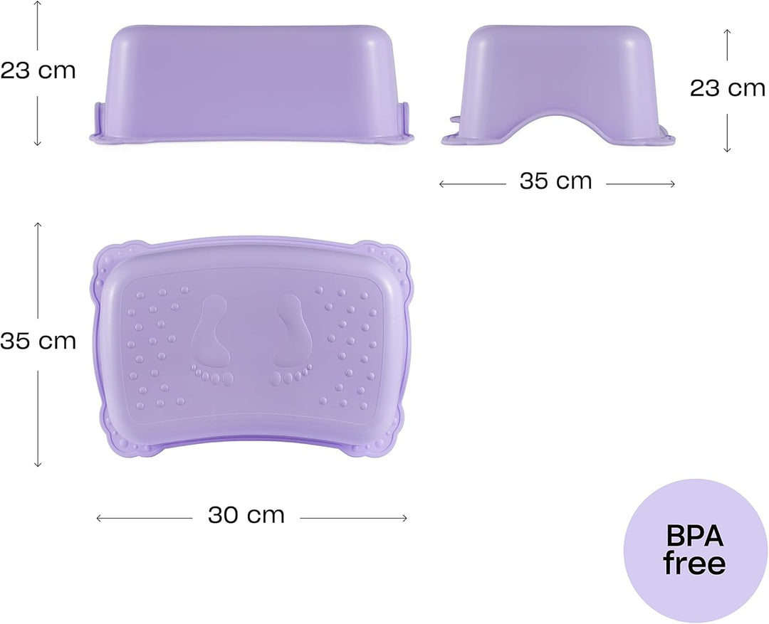 Hylat Baby Kinderhocker & Kindertoilettensitz Set - Rutschfester Tritthocker + Toilettenaufsatz für