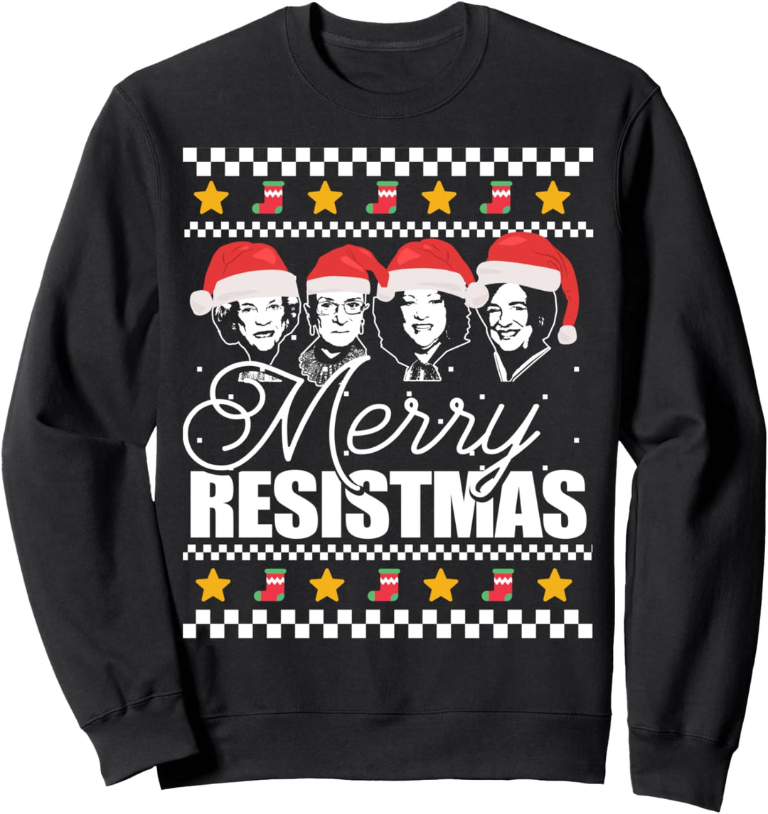 MERRY RESISTMAS RBG, Sonia, Kagan SCOTUS Ugly Christmas Meme Sweatshirt