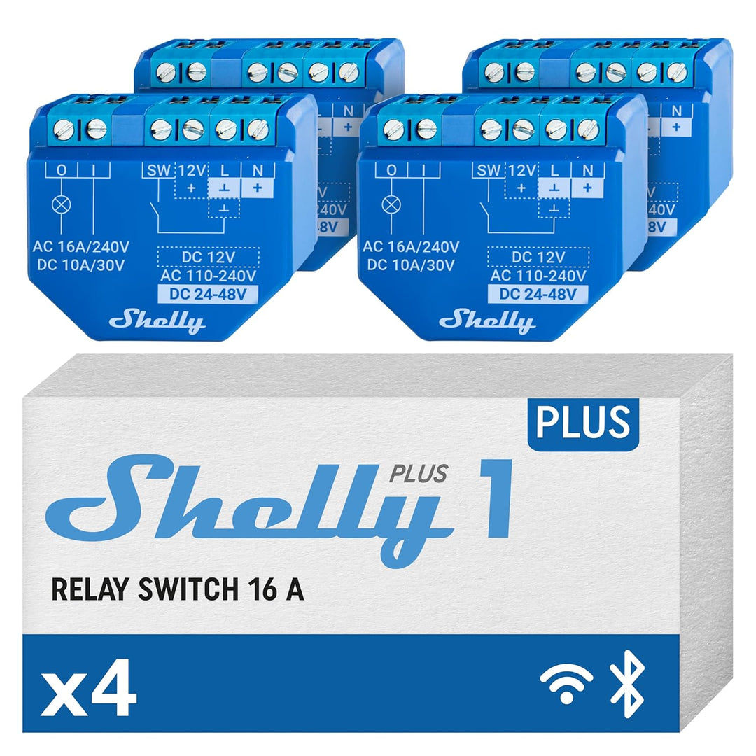 Shelly Plus 1 | Wlan & Bluetooth Smart Relais Schalter | Hausautomation | Alexa & Google Home kompat