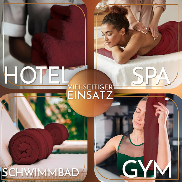 NatureMark 2er Pack SAUNATÜCHER Premium Qualität 80x200cm SAUNATUCH Sauna-Handtuch Doppelpack Farbe: