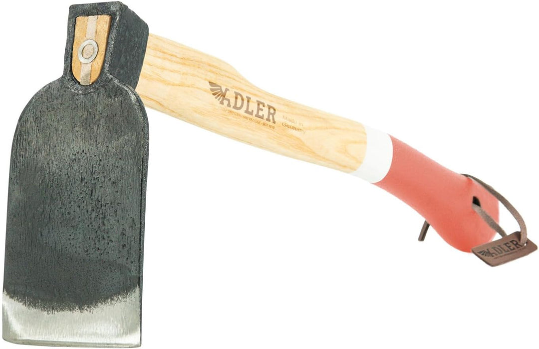 ADLER Garten-Set 3-TLG. – Geschmiedete Hacke, Kleinhacke Ivy & Pflanzkelle Holly – 45 cm Eschenholz-