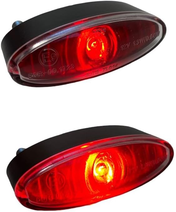 Alchemy Parts Motorrad Mini Stopp Rücklicht LED für Projekt Motorrad & Roller - Rot Linse, Rot Linse
