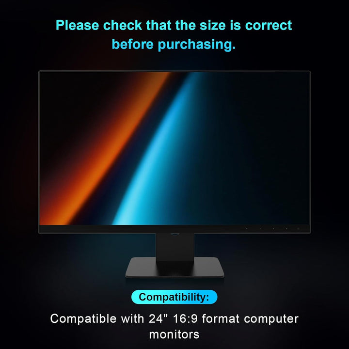 für Computer 16:9 Seitenverhältnis 24 Zoll Monitor Blickschutzfilter, Privacy Screen Bildschirmschut