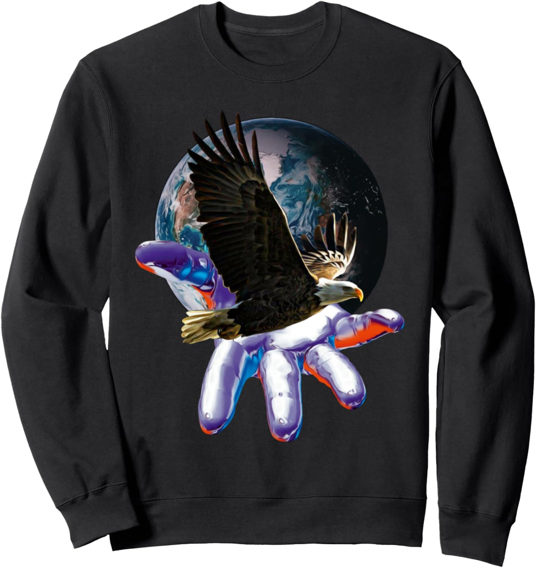 Adler Motiv Raubvogel Vögel Tiere Krallen Schnabel Design Sweatshirt