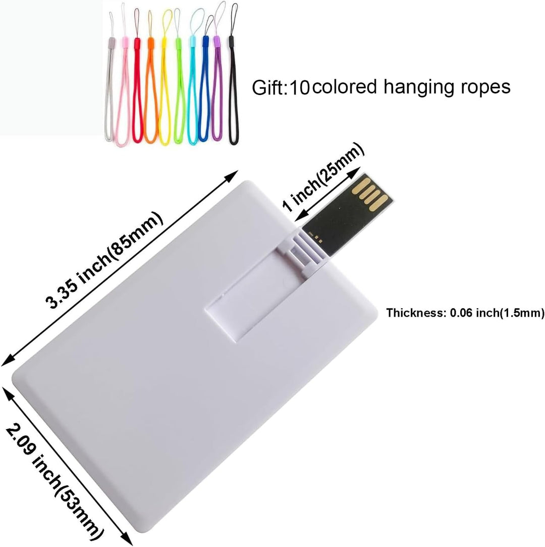 USB Stück Speicherstick 10 Stück, Kreditkarten-Design weiss 2 GB 2 GB weiss, 2 GB weiss