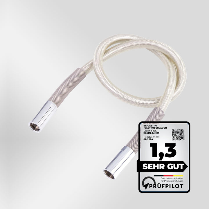 BE-GASTRO I Profi Gastroschlauch Brauseschlauch 120cm inkl. Spezial-Knickschutz | 1/2" Standard-AG |