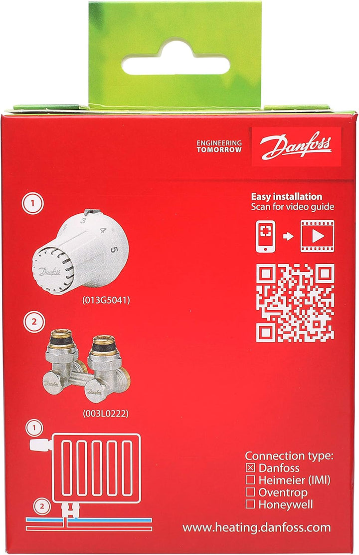 Danfoss RAS-C + Rlv-KS 1/2 Zoll Winkel 013G6530