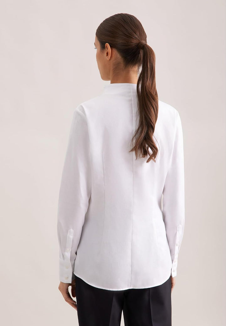 Seidensticker Damen Bluse - City Bluse - Bügelleicht - Kelchkragenbluse - Slim Fit - Langarm - 100%