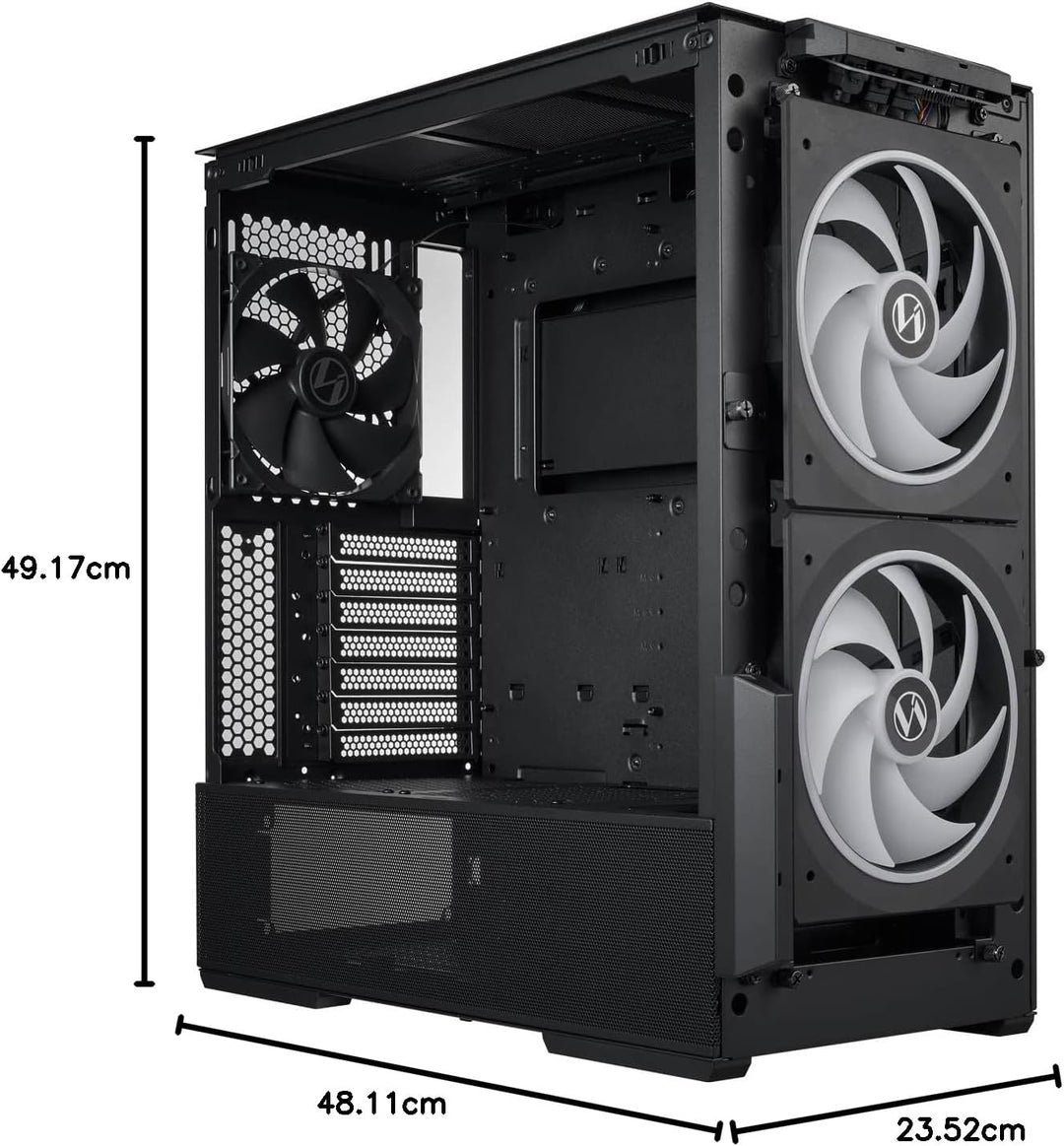 LIAN LI LANCOOL 216 Gaming PC Gehäuse Schwarz - E-ATX Gehäuse - Gaming PC Case - PC-Gehäuse RGB - Ga