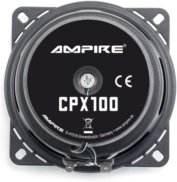 AMPIR CPX100 Koaxial-Lautsprecher 10cm mit 16mm Seidenkalotte, ohne Gitter (Paar)
