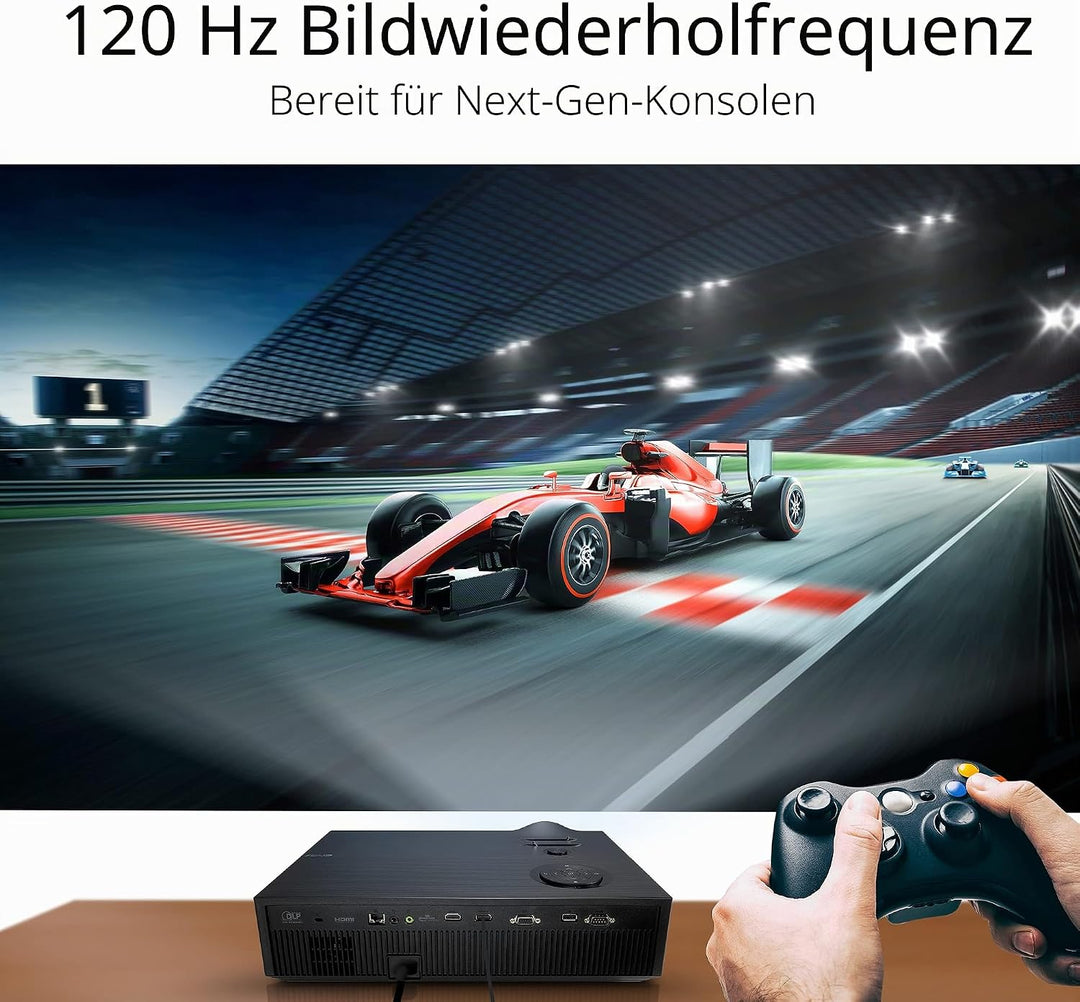 ASUS H1 LED-Projektor (Full HD, 3000 Lumen, 120 Hz, 125% Rec. 709, 125% sRGB, integrierter 10W-Lauts