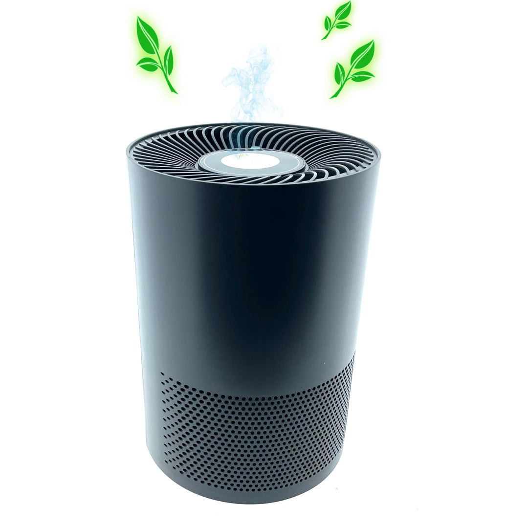 Quigg Luftreiniger EPA-Filter und Aktivkohlefilter Lufterfrischer 30W Sensor (Schwarz), Schwarz