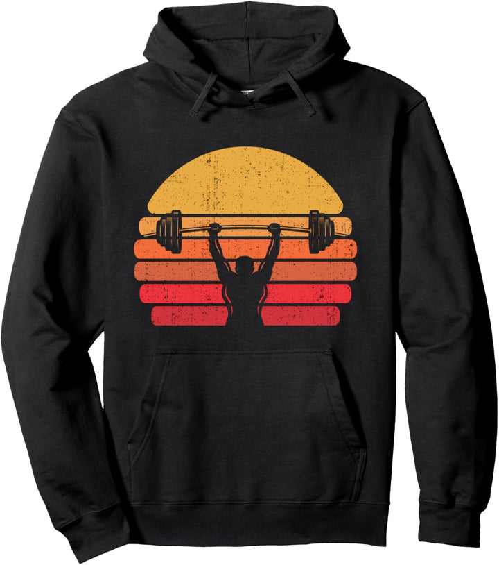 Retro Kraftdreikampf Powerlifting - Vintage Powerlifter Pullover Hoodie