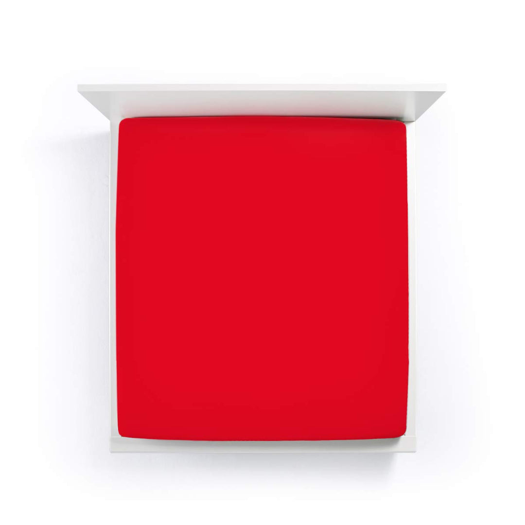 Bella Donna Jersey Spannbettlaken 180/200 - 200/220cm - 0185 (Rot)