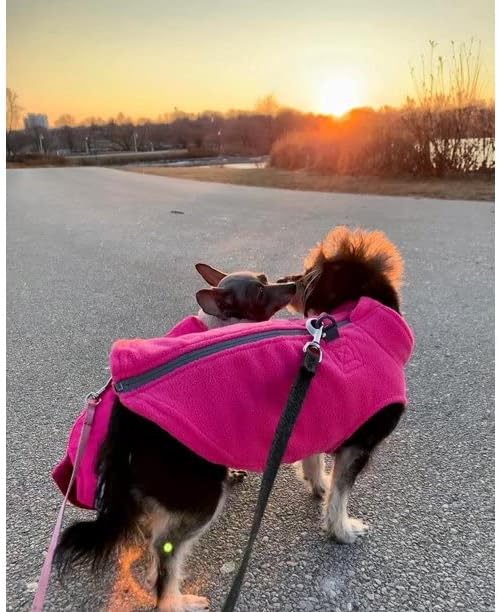 Gooby Zip Up Fleece-Weste für kleine Hunde rose L, rose L