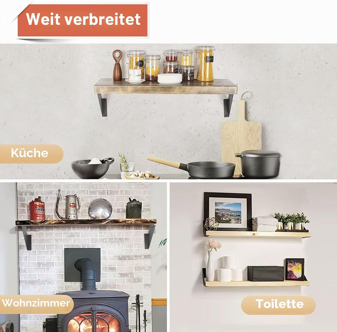 Regalwinkel Schwarz,Regalhalterung,Regalwinkel Schwerlast 15cm, Winkel Regal 90°Dreieck Unterstützun