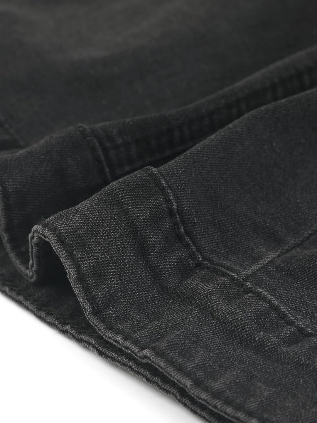 Allegra K Damen Kurzarm Jeansjacke kurze Jacke Sommer Knöpfen Stretch Denim Crop Westen Weste XS Sch