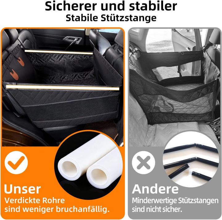 hundeautositz Hundesitz bis 15kg – Sicherer Autositzbezug für Rücksitz, Robuster Hunde-Boostersitz m