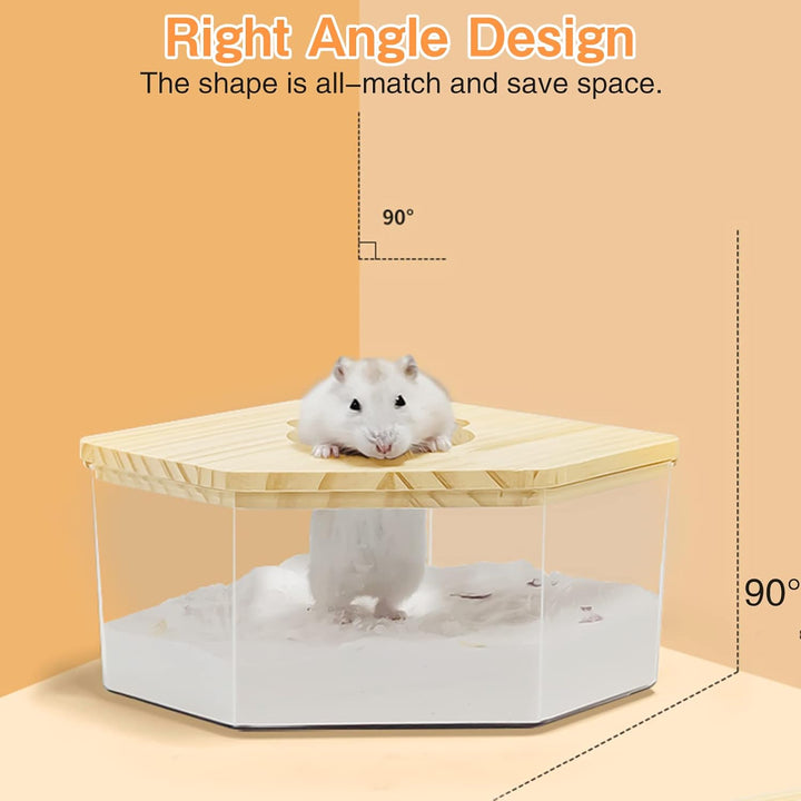 Haustier Hamster Badezimmer, Sandbad Container Toilette Transparente Acryl Hamster Badebox, Hamster