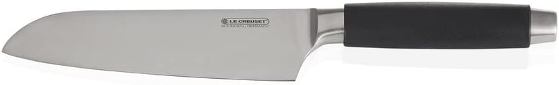 Le Creuset Santoku Messer, 18 cm 18/8 Edelstahlklinge mit glattem Schliff, Kunststoffgriff, Rostfrei