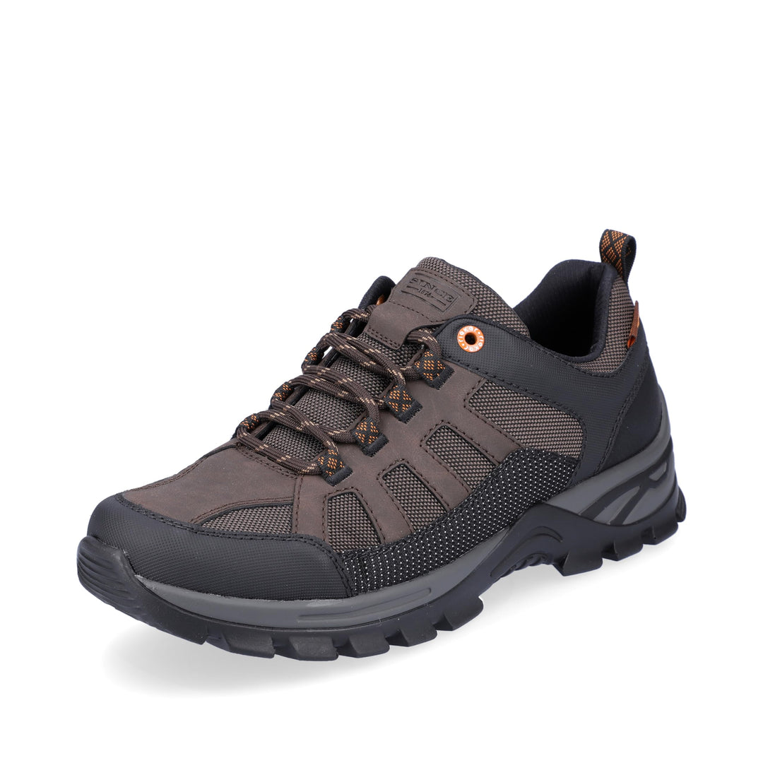 Rieker Herren B6810 Schnürhalbschuhe 40 EU Braun Kombi, 40 EU Braun Kombi
