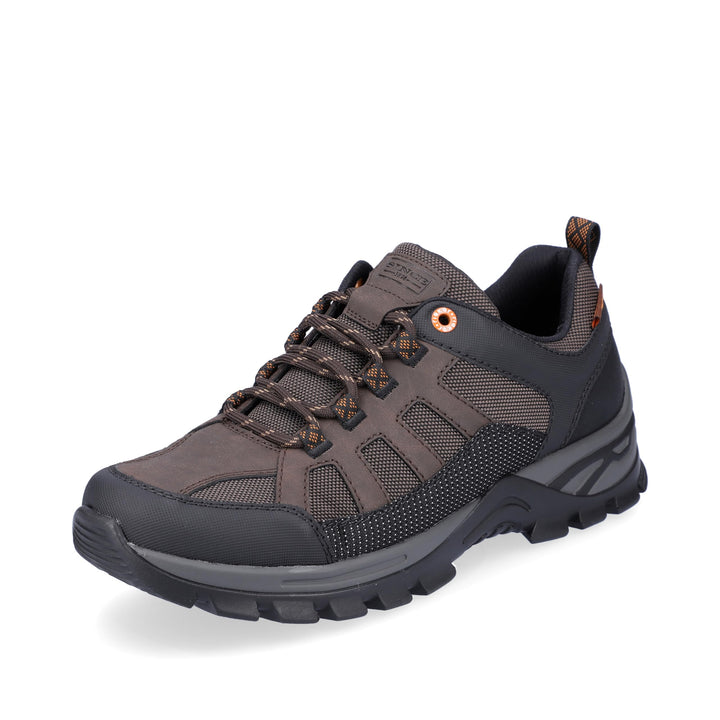 Rieker Herren B6810 Schnürhalbschuhe 40 EU Braun Kombi, 40 EU Braun Kombi