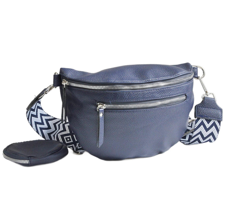 irisaa Umhängetasche Damen Crossbody Bag, 3 in 1 Schultertasche, Bauchtasche mit Reissverschluss und