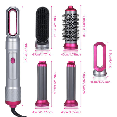 Airstyler 5 in 1 Warmluftbürste Set Multi-Haarstyler, Stylingbürsten mit Haartrockner, Warmluftbürst