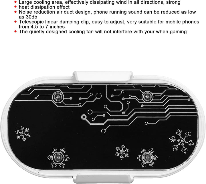 Handy-Kühler, Telefon-Halbleiter-Kühler, Tragbarer Telefon-Kühler Kühlkörper für Spiele, für 4,5 Bis